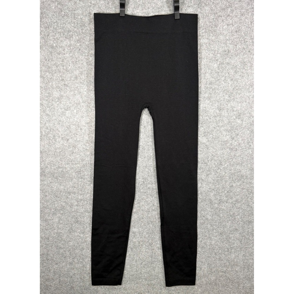 Blue Star Clothing Company Leggings Womens L/XL Black Fleece Lined High Waisted